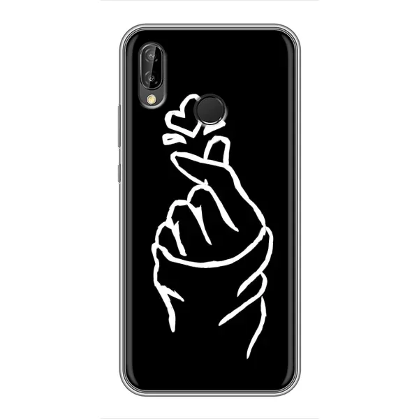 Чехол с рисунком «Сердце на черном» для Huawei P20 Lite (ANE-L02) Чехол с рисунком «Сердце на черном» для Huawei P20 Lite (ANE-L02)