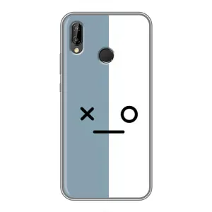 Силиконовые Чехлы (смешные стикеры) для Huawei P20 Lite, Ane-L02 (Серо-белый)