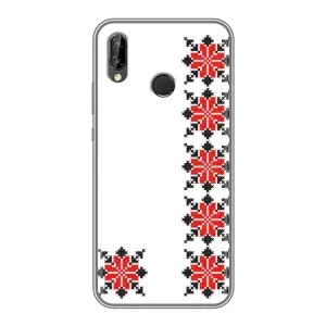 Силиконовый Чехол на Huawei P20 Lite, Ane-L02 с картинкой Вышиванки (Силуэт вышиванки)