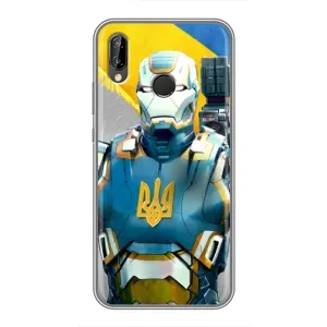 Силиконовый Чехол на Huawei P20 Lite, Ane-L02 (Я-Украина) (Украинский робокоп)