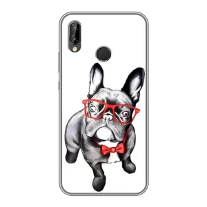 Бампер для Huawei P20 Lite, Ane-L02 с картинкой "Песики" (В очках)