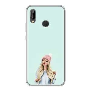Силиконовый Чехол на Huawei P20 Lite, Ane-L02 с картинкой Стильных Девушек (В шапке)
