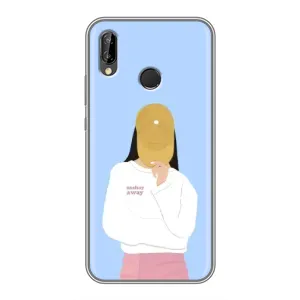 Силиконовый Чехол на Huawei P20 Lite, Ane-L02 с картинкой Стильных Девушек (Желтая кепка)