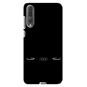 Силиконовый бампер с картинкой машины на Huawei P20 Pro, CLT-L04 (Силует Audi)
