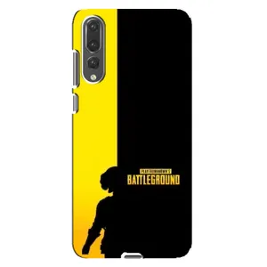Чехол (TPU) с картинкой "Лого Пабг" на Хуавей П20 Про (Battlegrounds)