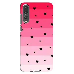 Чехлы с тематикой "Маленькие Сердечки" на Huawei P20 Pro, CLT-L04 (Чорные сердечки)