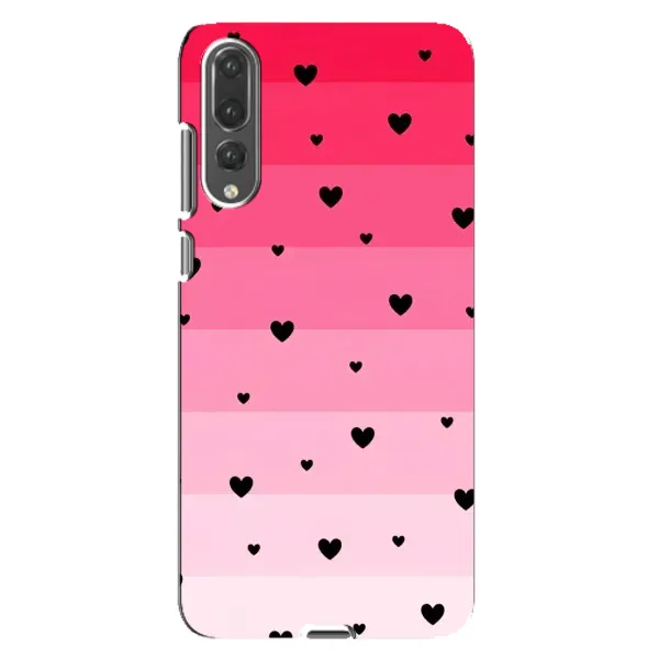 Чехол с рисунком «Чорные сердечки» для Huawei P20 Pro (CLT-L04) Чехол с рисунком «Чорные сердечки» для Huawei P20 Pro (CLT-L04)