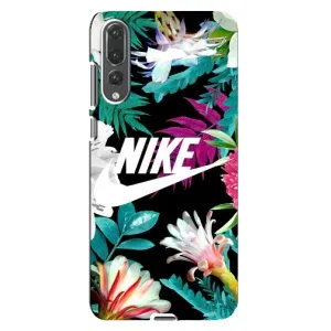 Силіконовый Чохол на Huawei P20 Pro, CLT-L04 з картинкою НАЙК (Квітковий Nike)