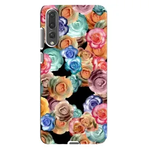Чохли з тематикою "КВІТИ" на Huawei P20 Pro, CLT-L04 (Квіти на чорному)