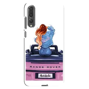 Силиконовый Чехол на Huawei P20 Pro, CLT-L04 с картинкой Стильных Девушек (Девушка на машине)