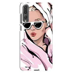 Чехол с картинкой Модные Девчонки Huawei P20 Pro, CLT-L04 (Девушка в халате)