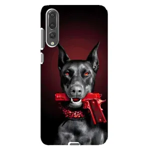 Чехол ДОБЕРМАН для Huawei P20 Pro, CLT-L04 (Доберман злой)