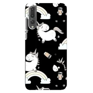 Чехол Unicorn на Huawei P20 Pro, CLT-L04 (Единорог с кофе)