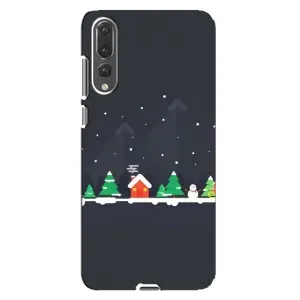Силіконовий бампер на різдво для Huawei P20 Pro, CLT-L04 (Місто зимове)