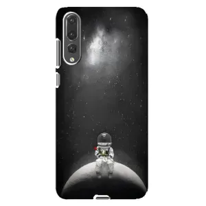 Силіконовый Чохол з принтом "Космонавти" на Huawei P20 Pro, CLT-L04 (Космонавт романтик)