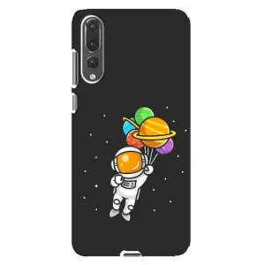 Силіконовый Чохол з принтом "Космонавти" на Huawei P20 Pro, CLT-L04 (Космонавт з кульками)