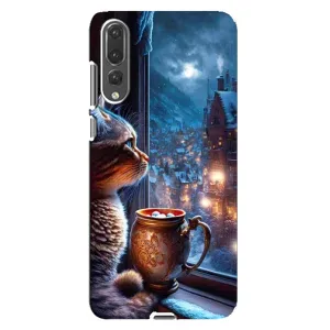 Чохли на Новий Рік Huawei P20 Pro, CLT-L04 (Кіт новорічний)