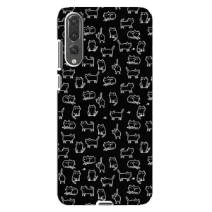 Чохол на тематику: Коти для Huawei P20 Pro (CLT-L04) (Котики на чорному)