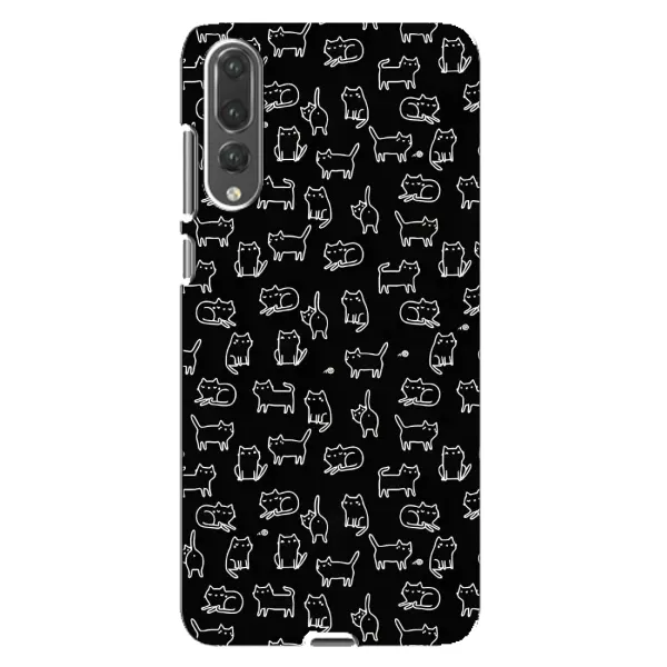 Чехол с рисунком «Котики на черном» для Huawei P20 Pro (CLT-L04) Чехол с рисунком «Котики на черном» для Huawei P20 Pro (CLT-L04)