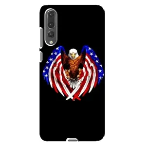Чехол Флаг USA для Huawei P20 Pro, CLT-L04 (Крылья США)