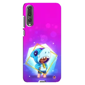Чехол Бравл Старс для Huawei P20 Pro, CLT-L04 (Леон в костюме Акулы)