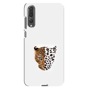 Чехол с леопардовым принтом на Huawei P20 Pro, CLT-L04 (Леопард на белом)