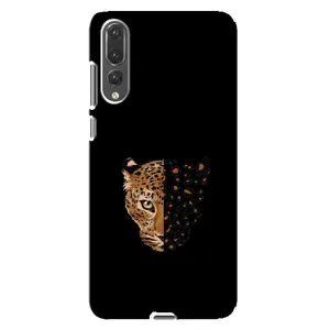 Чехол с леопардовым принтом на Huawei P20 Pro, CLT-L04 (Леопард на черном)