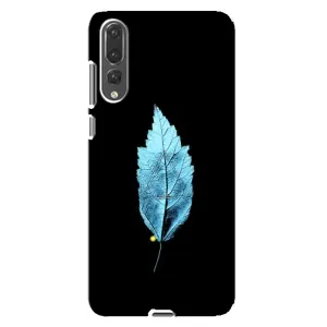 Чохол з картинками на чорному фоні для Huawei P20 Pro, CLT-L04 (Листя)