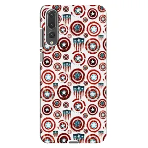 Чехол с Щитом Капитана Америки на Huawei P20 Pro, CLT-L04 (Марвел щиты)