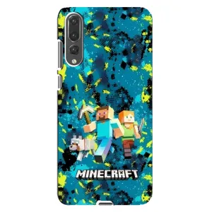 Чехлы для Huawei P20 Pro, CLT-L04 (Персонажи Майн Крафт) (Майнкрафт)