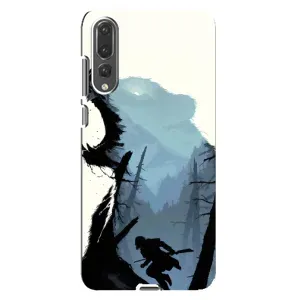 Силіконовий бампер з картинкою звірів для Huawei P20 Pro, CLT-L04 (Ведмідь та ліс)