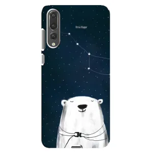 Силиконовый бампер с картинкой животных для Huawei P20 Pro, CLT-L04 (Медведица)