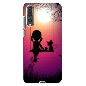 Девчачий Чехол для Huawei P20 Pro, CLT-L04 (На качели)