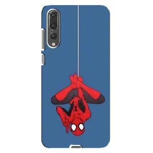 Чехол Супергерой Человека Паука на Huawei P20 Pro, CLT-L04 (На паутине)