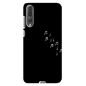 Чохол з картинками на чорному фоні для Huawei P20 Pro, CLT-L04 (Ноти)