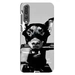 Чехол ДОБЕРМАН для Huawei P20 Pro, CLT-L04 (Опасный доберман)