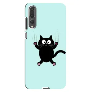 Силіконовий чохол з котиком для Huawei P20 Pro, CLT-L04 (Падаючий кіт)