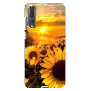 Чохол з Квітами для Huawei P20 Pro, CLT-L04 (поле соняшників)