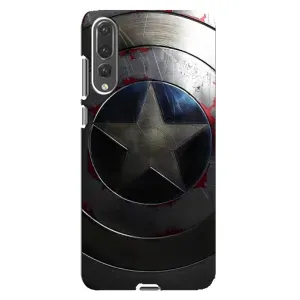 Чехол с Щитом Капитана Америки на Huawei P20 Pro, CLT-L04 (Ретро Щит Капитана)