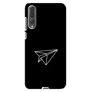 Чохол з картинками на чорному фоні для Huawei P20 Pro, CLT-L04 (Літак)