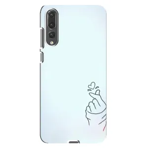 Чехлы (Знак сердечка) на Huawei P20 Pro, CLT-L04 (Сердце на голубом)
