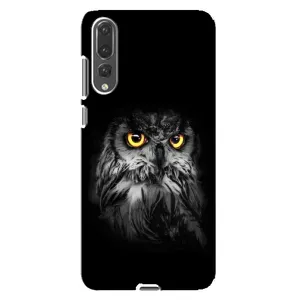 Чохли з принтом СОВИ для Huawei P20 Pro, CLT-L04 (Сова на чорному)