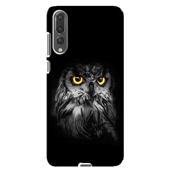 Чехол с рисунком «Сова на чёрном» для Huawei P20 Pro (CLT-L04)