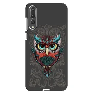 Чохли з принтом СОВИ для Huawei P20 Pro, CLT-L04 (Сова на сірому)