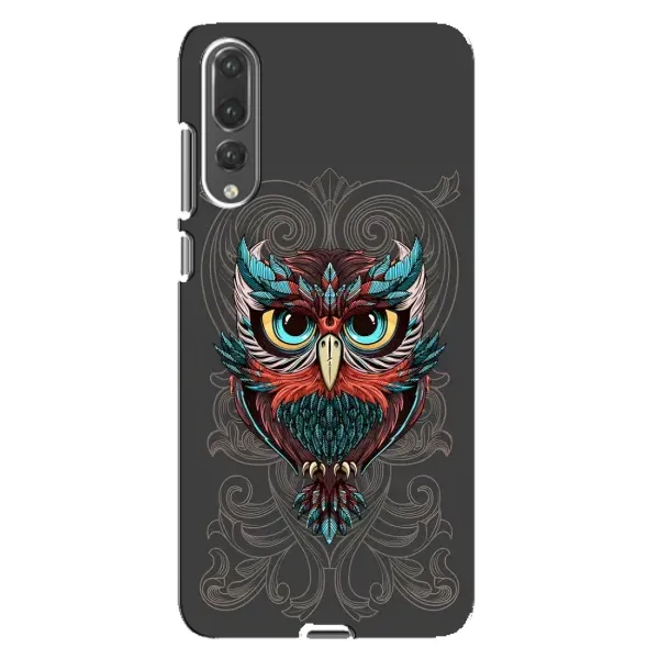Чехол с рисунком «Сова на сером» для Huawei P20 Pro (CLT-L04)