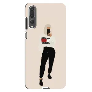 Силиконовый Чехол на Huawei P20 Pro, CLT-L04 с картинкой Стильных Девушек (Стильная)