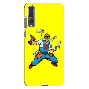 Силіконовий бампер (Працівники) на Huawei P20 Pro, CLT-L04 (Будівельник)