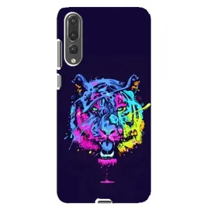 Силиконовый бампер с картинкой животных для Huawei P20 Pro, CLT-L04 (Тигр-Арт)