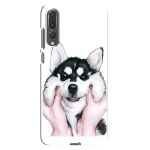 Бампер для Huawei P20 Pro, CLT-L04 с картинкой "Песики" (Собака Хаски)