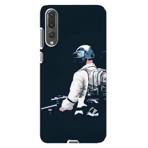 Силиконовый чехол с картинкой "Герой Pubg" на Huawei P20 Pro, CLT-L04 (В экиперовке)